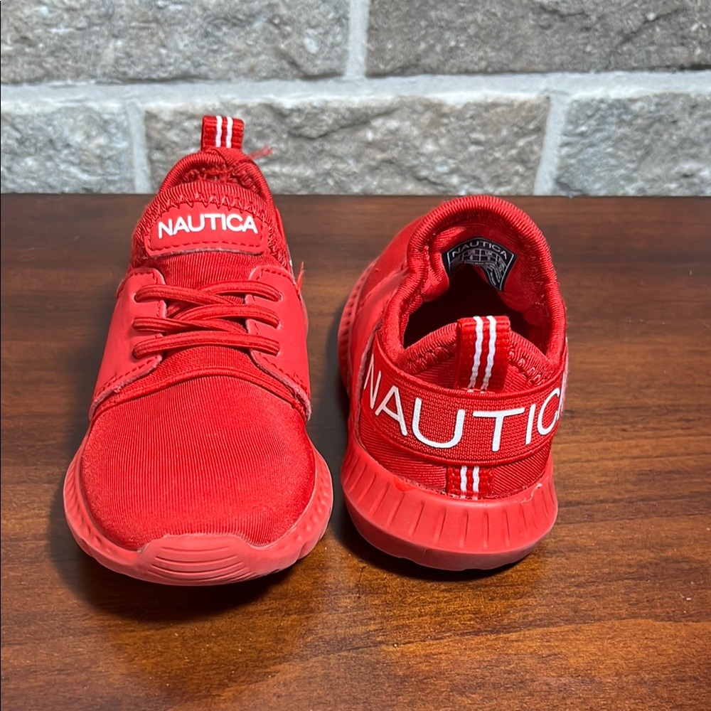 Nautica Red Sneakers Modern Minimalist Design